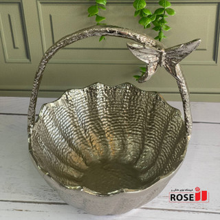 ظروف پذیرایی اجیل خوری دسته دار طرح پروانه نقره ای